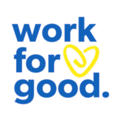 Work for Good Logo Portrait - Alternative master reversed
